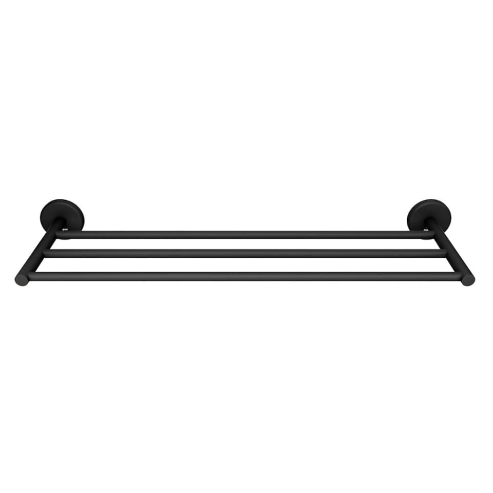Towel Rack 600mm Long - Black Matt surface detail 1
