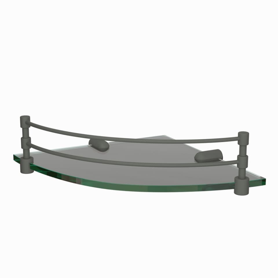 Corner Glass Shelf - Graphite surface detail 1