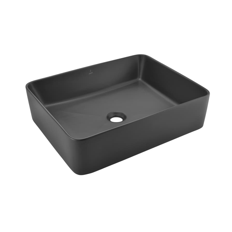 Thin Rim Table Top Basin - Black Matt surface detail 1