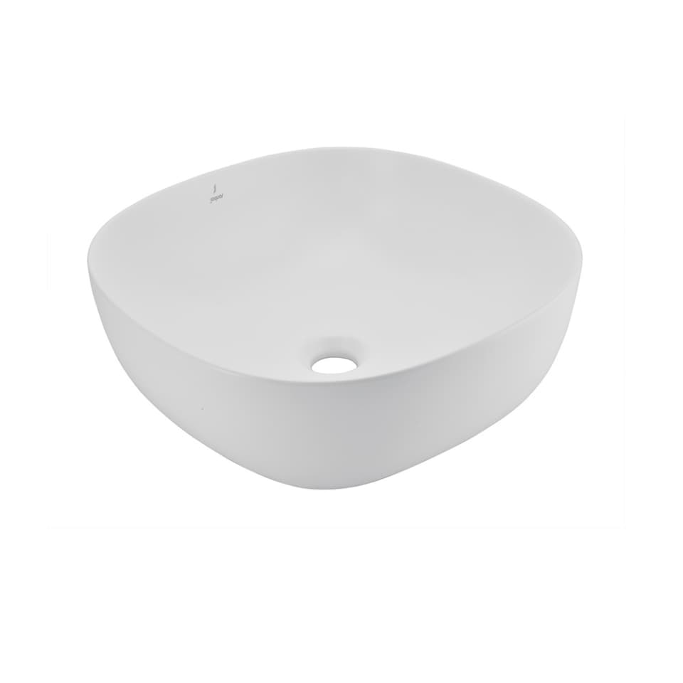 Thin Rim Table Top Basin - White Matt surface detail 1