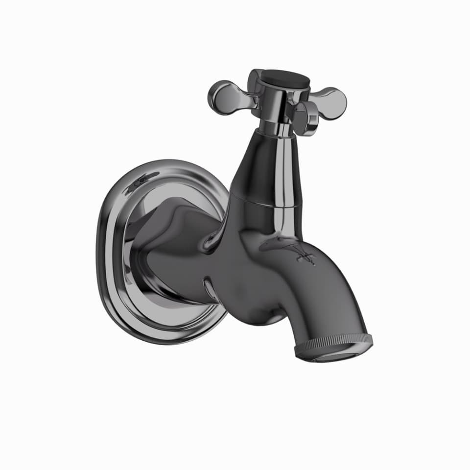 Bib Cock - Black Chrome surface detail 1