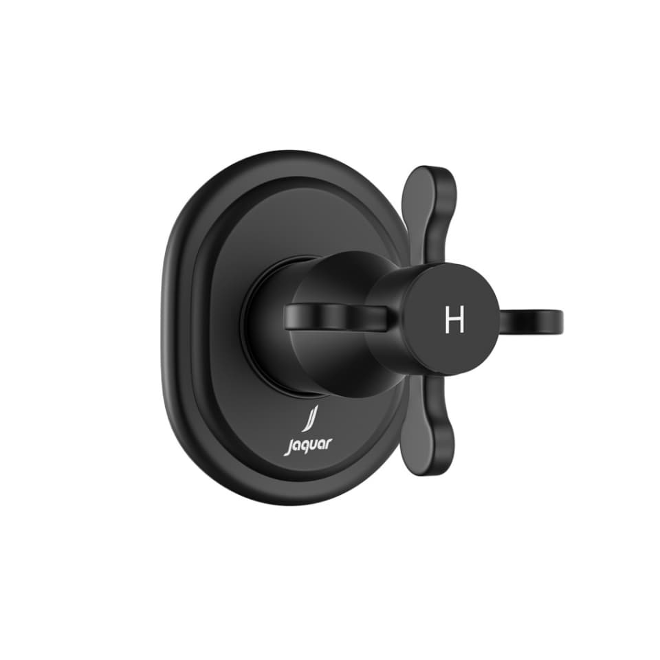 Exposed Part Kit of Concealed Stop Cock Hot Only - Black Matt surface detail 1