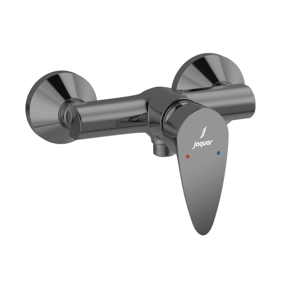 Single Lever Exposed Shower Mixer - Black Chrome surface detail 1